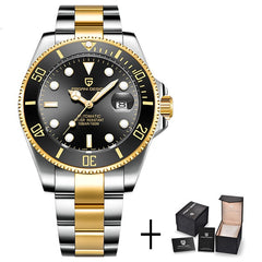 PAGANI Design Brand Luxury Men Watches Automatic Black Watch Men Stainless Steel Waterproof Business Sport Mechanical Wristwatch