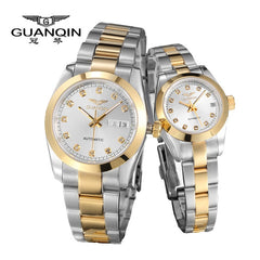 GUANQIN Luxury Lovers watches Original Top Brand Luxury Couple Watches WristWatch Fashion Waterproof Men and Women  Wristwatches