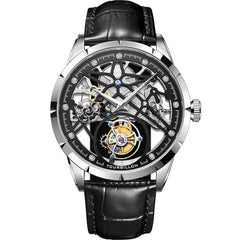 2019 New Model GUANQIN Original Tourbillon men watch top brand luxury double Skeleton Sapphire man clock Relogio Masculino