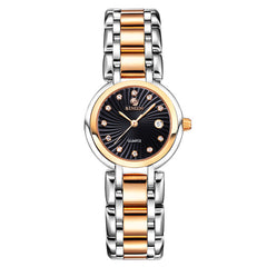 BINLUN Luxury Couple's Wrist Watches Waterproof And Scratch Resistant Diamond Dial Rose Gold Strap Sports Watches For Men/Women