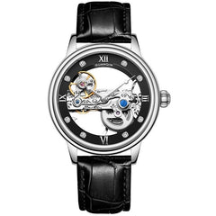 GUANQIN 2019 New Watch Men Top Luxury Brand Automatic Luminous Mens Clock Hollow Tourbillon Waterproof Mechanical montre hommeAA