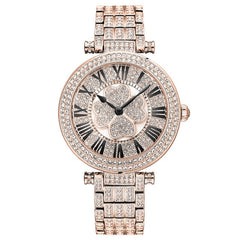 Princess Butterfly Women Luxury Brand Watches Four-leaf Clover Wristwatch Crystal Silver Rotatable Reloj Mujer Quartz Waterproof