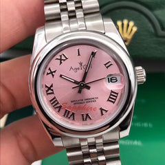 Luxury Brand Stainless Steel Sapphire Watch Women Lady Automatic Mechanical Diamond Silver Gold Red Blue Limited Datejust 31mm