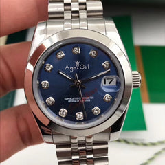 Luxury Brand Stainless Steel Sapphire Watch Women Lady Automatic Mechanical Diamond Silver Gold Red Blue Limited Datejust 31mm