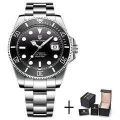 PAGANI Design Brand Luxury Men Watches Automatic Black Watch Men Stainless Steel Waterproof Business Sport Mechanical Wristwatch
