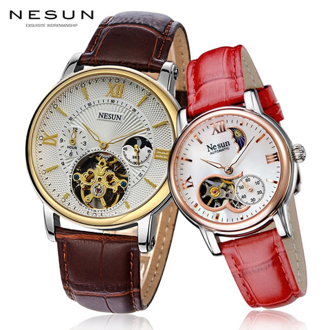 Couple watches For Lovers luxury top brand waterproof casual style New Fashion Mechanical Men Women Leather watch High quality
