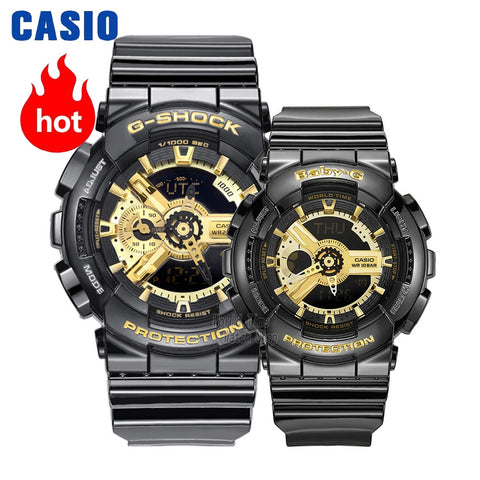 Casio watch Couple watches men and women fashion sports watch waterproof electronic form set GA-110GB-1A BA-110-1A